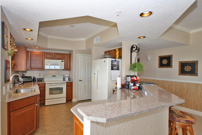 Daytona Beach Oceanfront Condo For Sale. Island Crowne Unit 1004 River View Kitchen. 1900 N Atlantic Ave